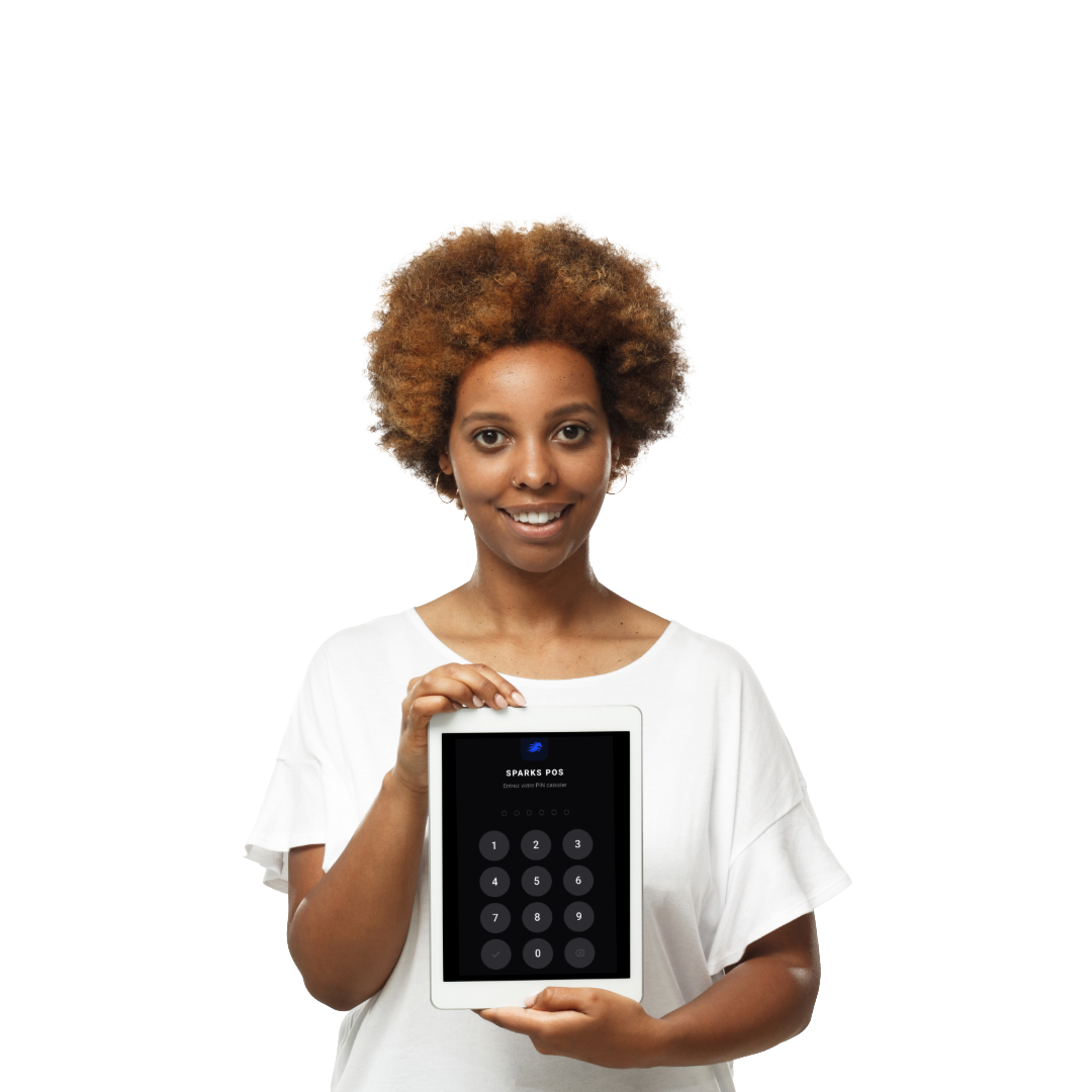 Entrepreneur ivoirien utilisant les solutions Sparks