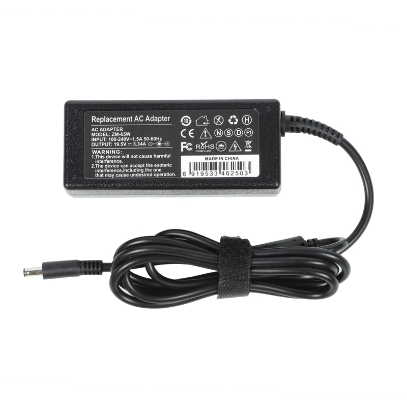 Chargeur adaptateur DELL portable 65 W – 19,5 V, 3,34 A (fiche 4,5 × 3,0 mm)