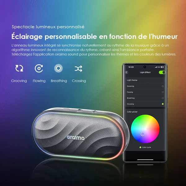 Enceinte Bluetooth SpaceBox - Oraimo - Autonomie 16h - Haut-Parleur 8W - Radio FM Intégrée + Slot MicroSD - Audio Portable
